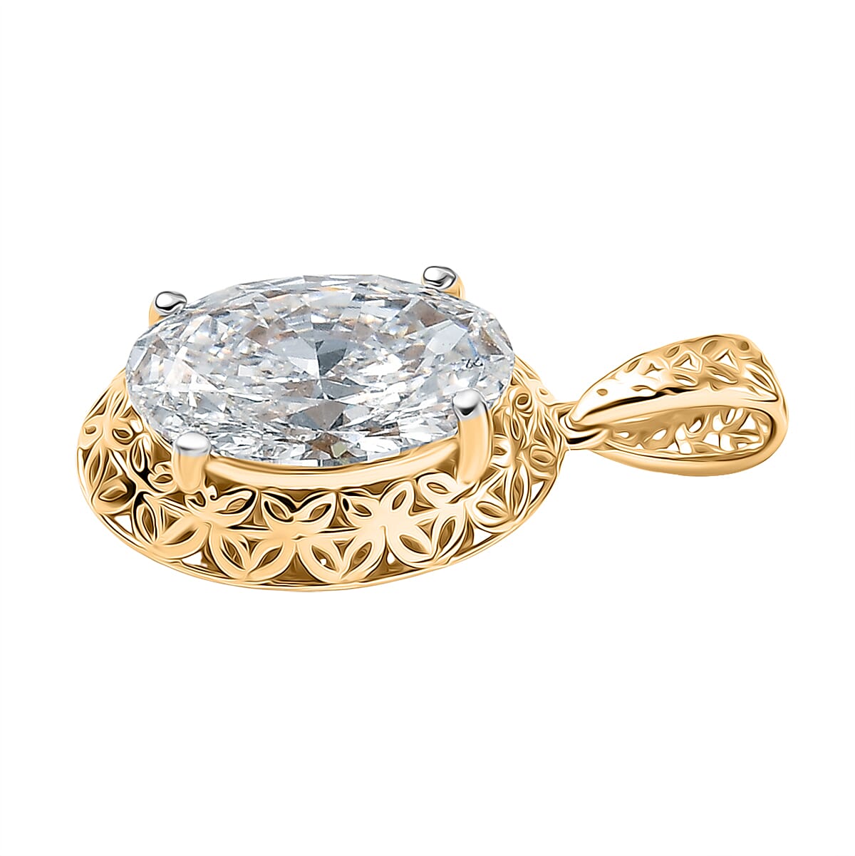 LUXURIANT 2 Ct. Lab Grown Diamond Solitaire Pendant in 14K Yellow Gold 8360298 4