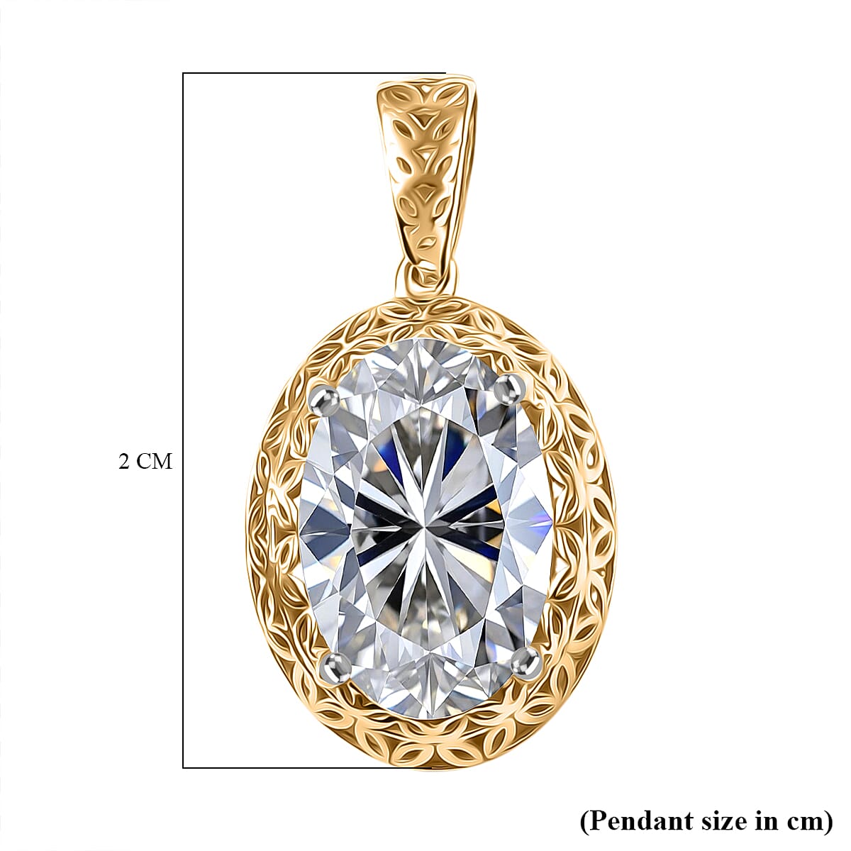 LUXURIANT 2 Ct. Lab Grown Diamond Solitaire Pendant in 14K Yellow Gold 8360298 6