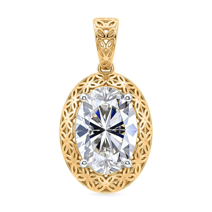 LUXURIANT 2 Ct. Lab Grown Diamond Oval Cut Solitaire Pendant in 18K Yellow Gold IGI Certified (VS-E-F ) 8499105 1