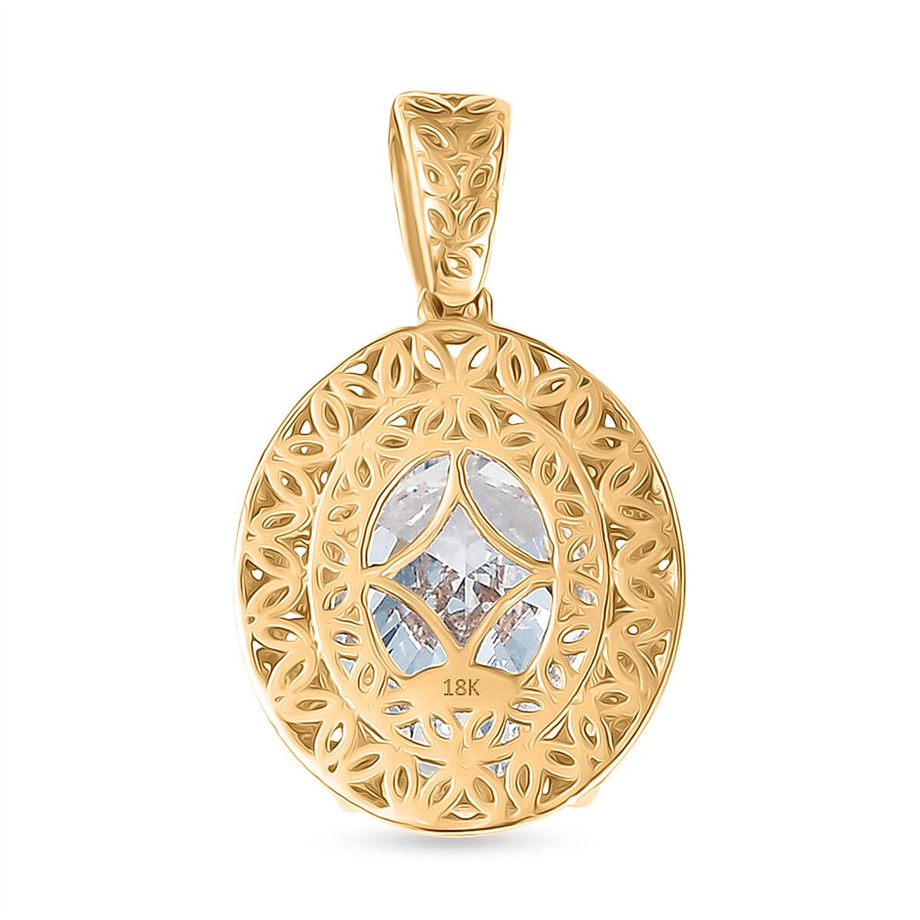 Luxuriant - Tarakasi 18K Yellow Gold IGI Certified VS-E-F Lab Grown Diamond  Oval Cut Solitaire Pendant 2.00 Ct.