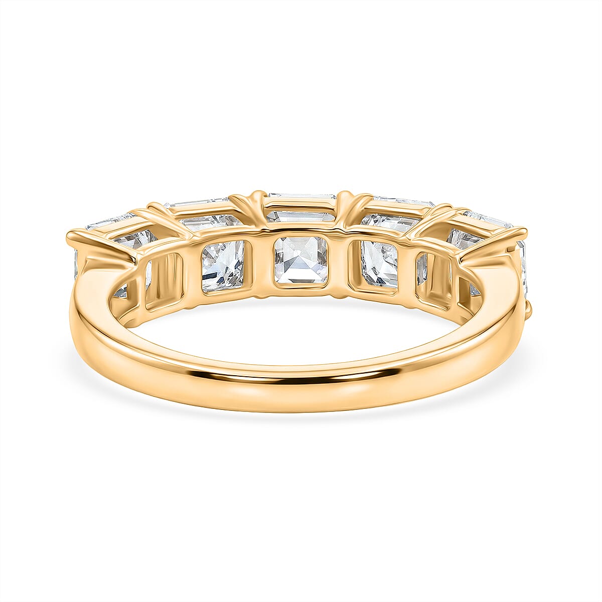 LUXURIANT 3 Ct. Lab Grown Diamond 5-Stone Ring in 18K Yellow Gold SGL Certified (VS-EF) 8485259 5