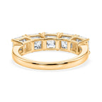 Luxuriant 18K Yellow Gold SGL Certified VS-EF Lab Grown Diamond  5 Stone Band Ring 3.00 Ct, Gold Wt. 3.00 Gms