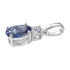 Luxuriant 950 Platinum AAAA Tanzanite Lab Grown Diamond (VS-EF) Pendant 1.46 Ct.