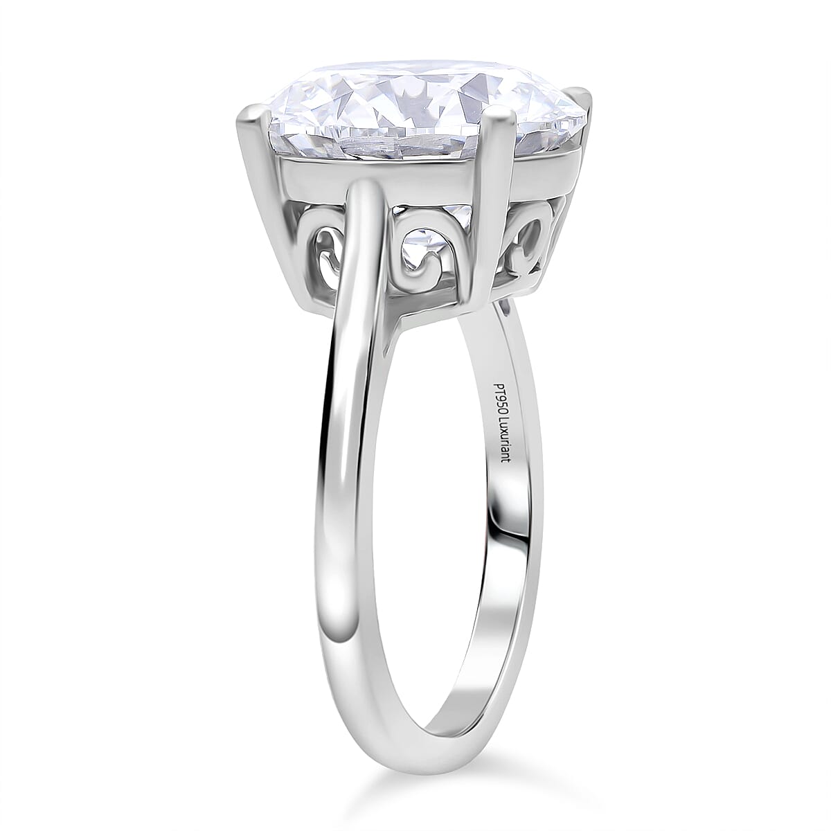 LUXURIANT 10 Ct. Lab Grown Diamond Solitaire Ring in 950 Platinum, IGI Certified 8376464 3