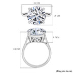 Luxuriant 950 Platinum IGI Certified Lab Grown Diamond (VS-2F) Ring 10.07 Ct, Platinum Wt. 9.59 Gms.