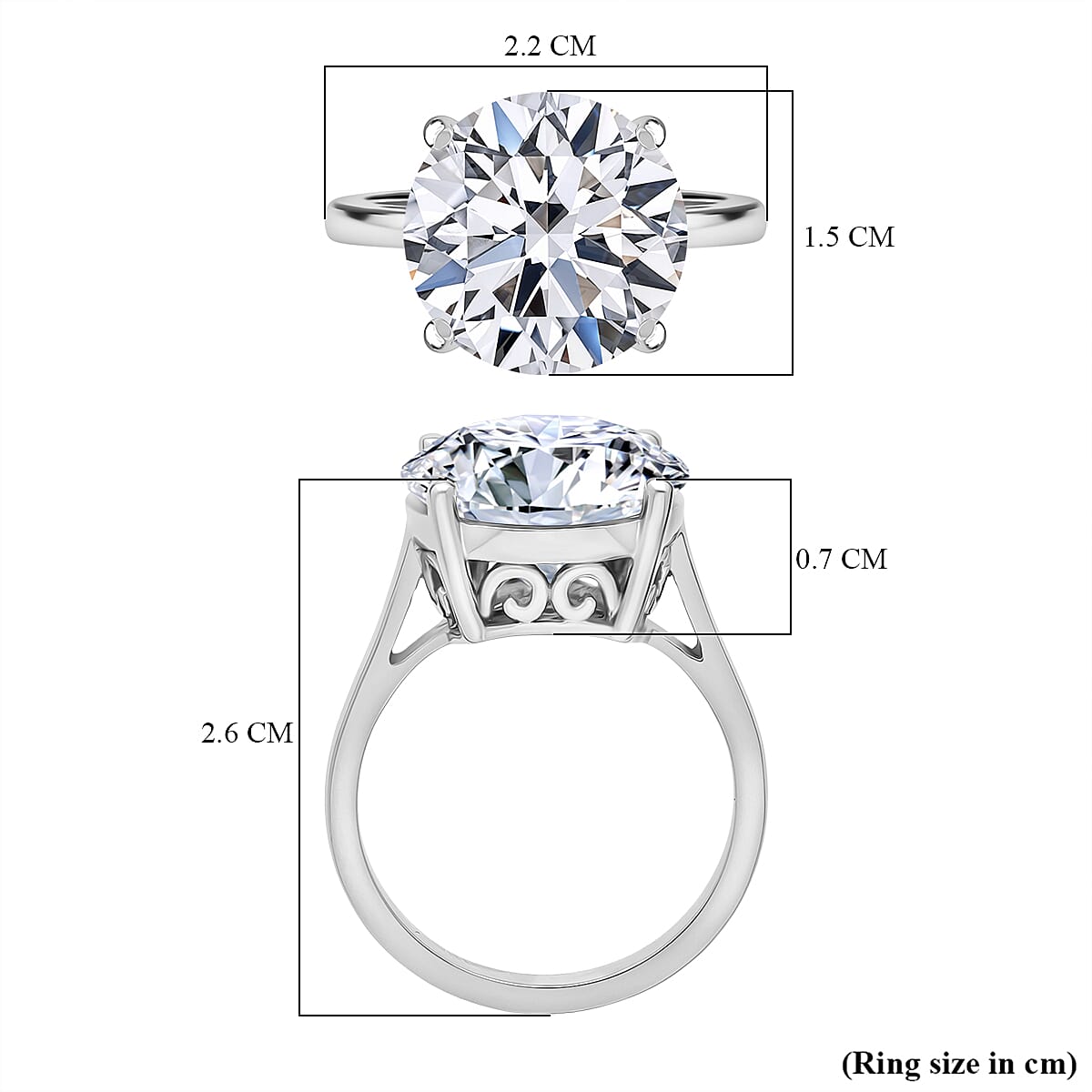 LUXURIANT 10 Ct. Lab Grown Diamond Solitaire Ring in 950 Platinum, IGI Certified 8376464 5