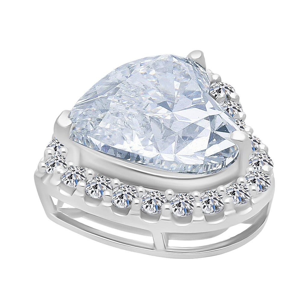 First Time Ever-Luxuriant 950 Platinum IGI Certified Lab Grown Diamond (VS-EF) Heart Pendant 5.52 Ct