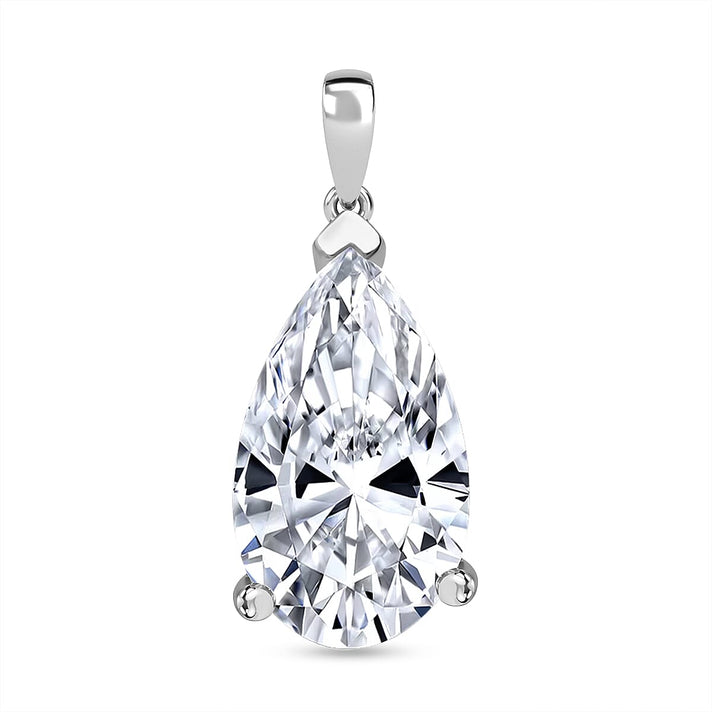 First Time Ever - LUXURIANT 7 Ct. Lab Grown Diamond Pear Cut Solitaire Pendant in 950 Platinum IGI Certified (VS-EF) 8354689 1