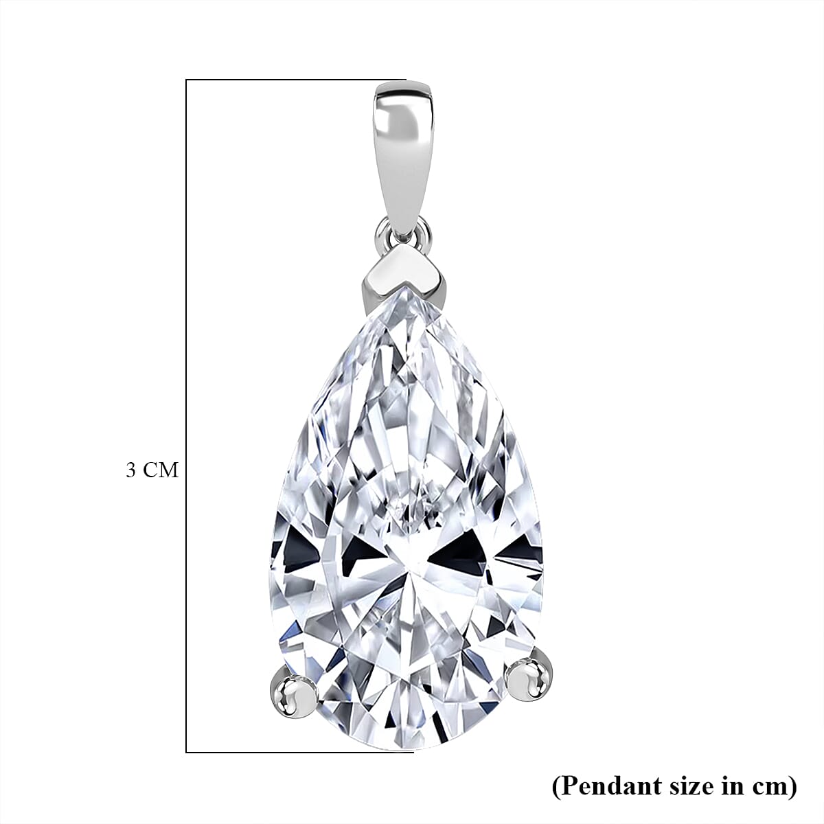 First Time Ever - LUXURIANT 7 Ct. Lab Grown Diamond Pear Cut Solitaire Pendant in 950 Platinum IGI Certified (VS-EF) 8354689 6