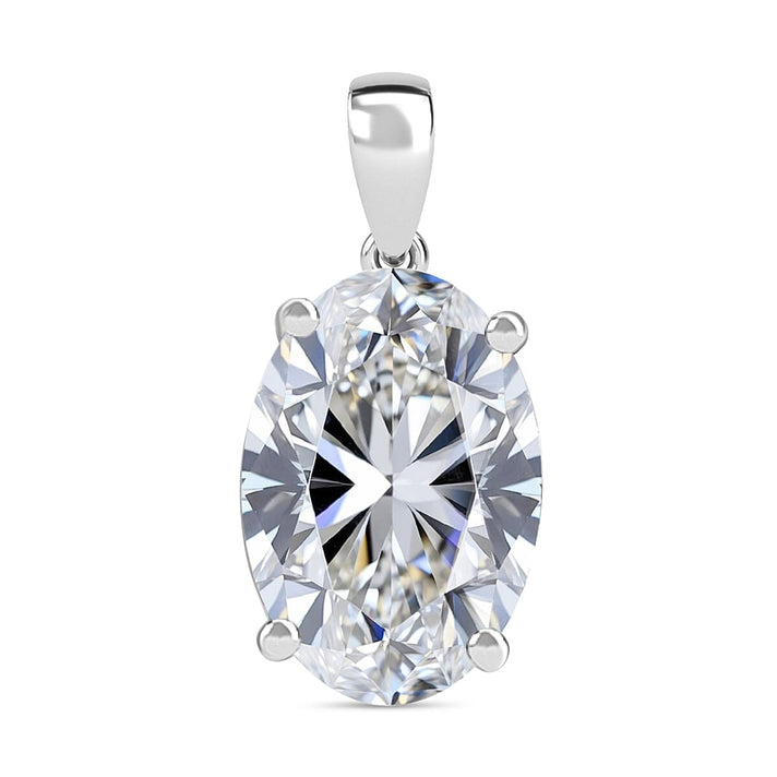 First Time Ever - LUXURIANT 7 Ct. Lab Grown Diamond Oval Cut Solitaire Pendant in 950 Platinum IGI Certified (VS-EF) 8354698 1