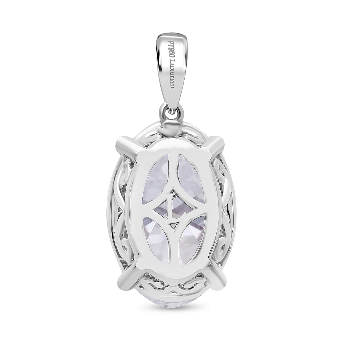 First Time Ever - LUXURIANT 7 Ct. Lab Grown Diamond Oval Cut Solitaire Pendant in 950 Platinum IGI Certified (VS-EF) 8354698 5