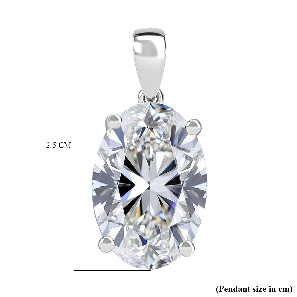 First Time Ever - LUXURIANT 7 Ct. Lab Grown Diamond Oval Cut Solitaire Pendant in 950 Platinum IGI Certified (VS-EF) 8354698 6