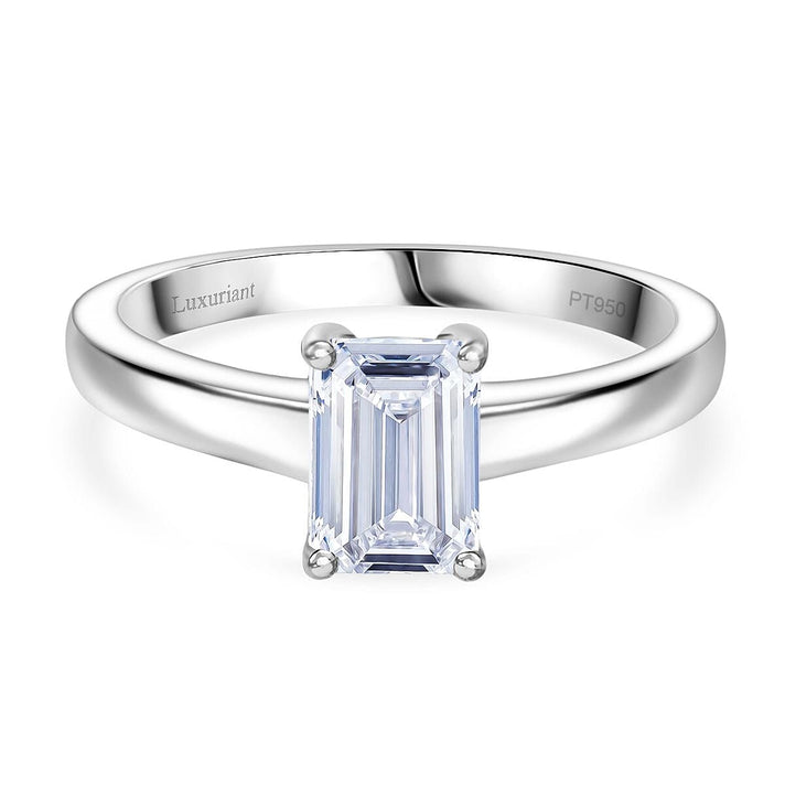 LUXURIANT 1 Ct. Lab Grown Diamond Solitaire Ring in 950 Platinum, IGI Certified 8301090 1