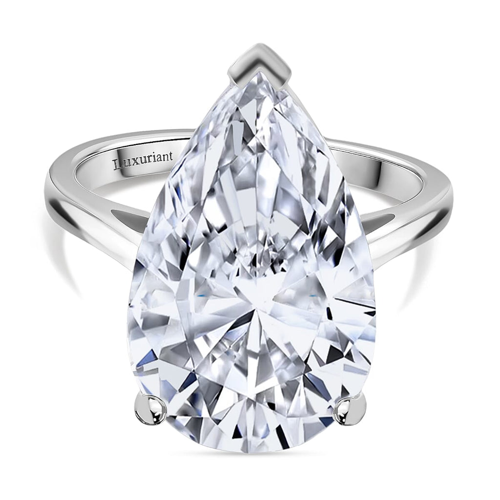 Collectors Edition - Luxuriant 950 Platinum IGI Certified Lab Grown Diamond (VS-EF) Pear Cut Solitaire Ring 10.00 Ct, Platinum Wt. 7.21 Gms.