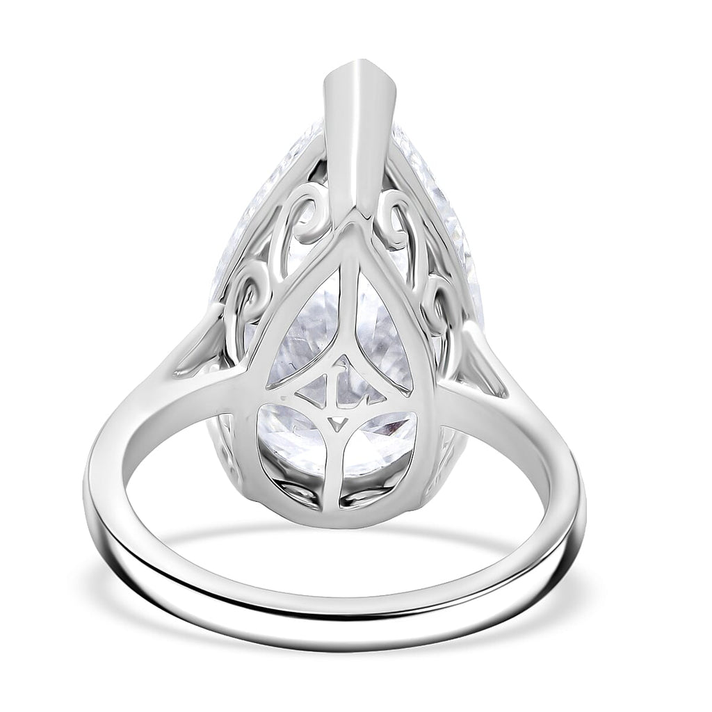 Collectors Edition - Luxuriant 950 Platinum IGI Certified Lab Grown Diamond (VS-EF) Pear Cut Solitaire Ring 10.00 Ct, Platinum Wt. 7.21 Gms.