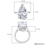 Collectors Edition - Luxuriant 950 Platinum IGI Certified Lab Grown Diamond (VS-EF) Pear Cut Solitaire Ring 10.00 Ct, Platinum Wt. 7.21 Gms.