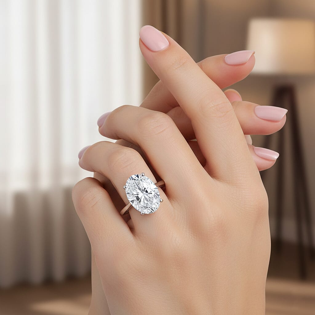 Luxuriant 950 Platinum IGI Certified Lab Grown Diamond (VVS-2F) Ring 10.02 Ct, Platinum Wt. 9.60 Gms. 8376480 1