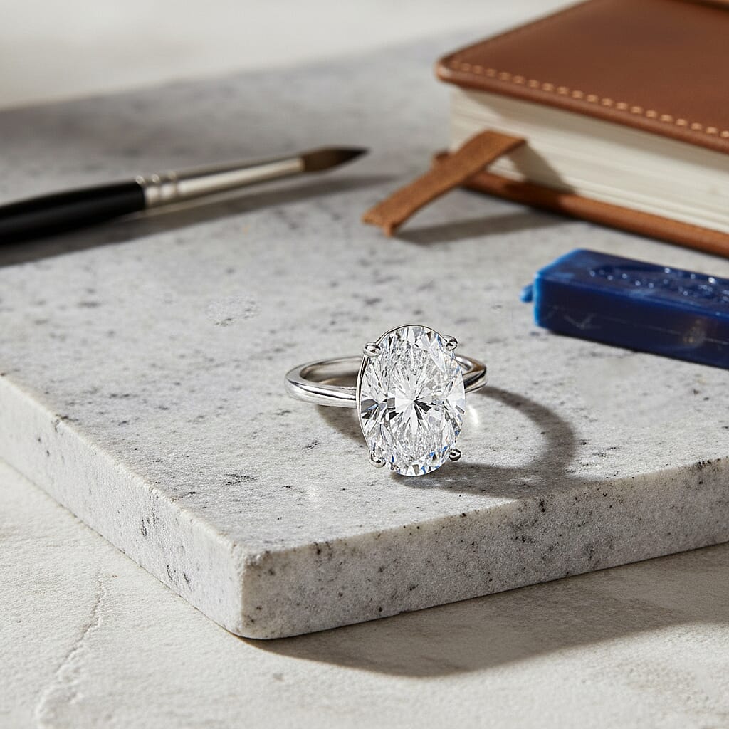 Luxuriant 950 Platinum IGI Certified Lab Grown Diamond (VVS-2F) Ring 10.02 Ct, Platinum Wt. 9.60 Gms. 8376480 2
