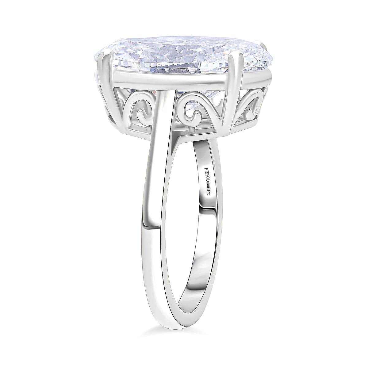 Luxuriant 950 Platinum IGI Certified Lab Grown Diamond (VVS-2F) Ring 10.02 Ct, Platinum Wt. 9.60 Gms. 8376480 3