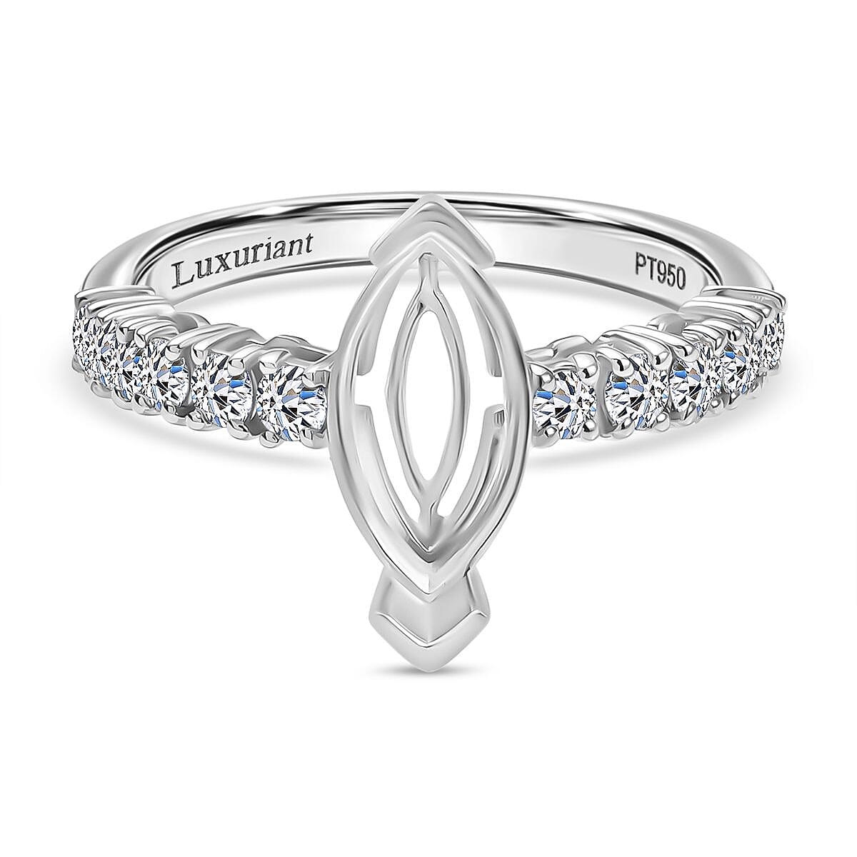 Luxuriant 950 Platinum Lab Grown Diamond (VS-E-F) Ring Platinum Wt. 5.04 Gms. 8206733 0