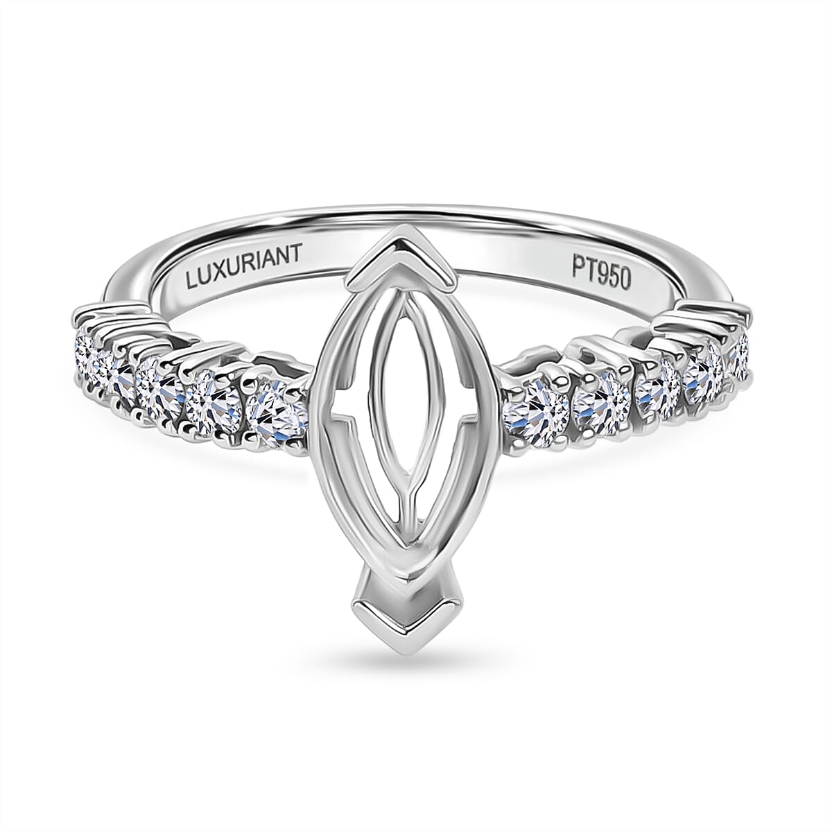 Luxuriant 950 Platinum Lab Grown Diamond (VS-EF) Ring 0.51 Ct, Platinum Wt. 6.05 Gms. 8343018 0