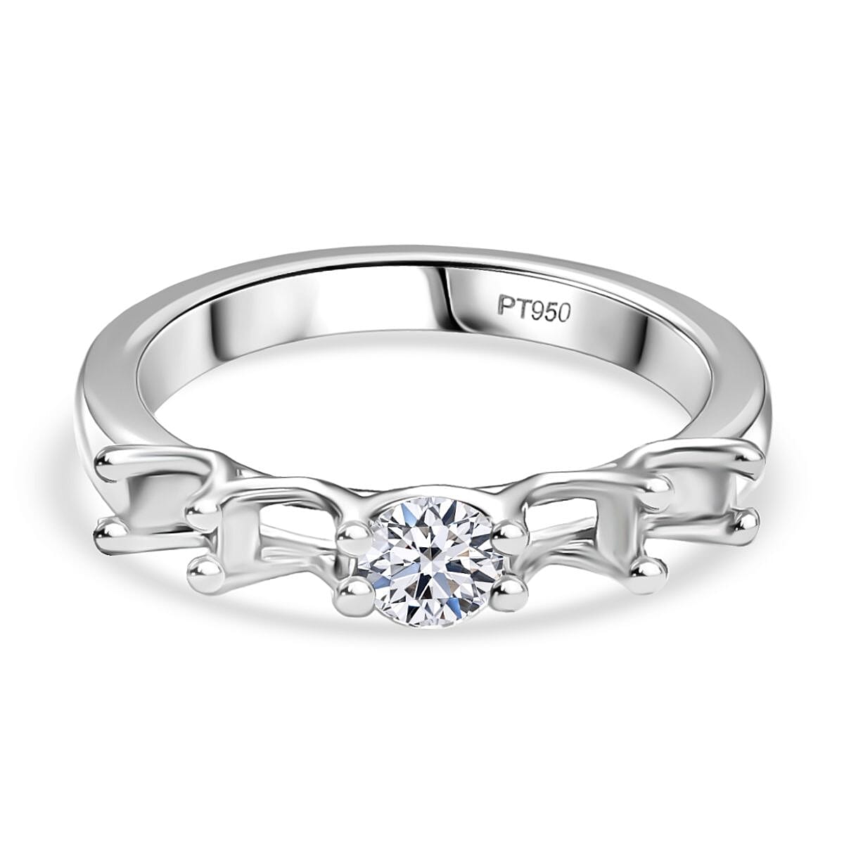 Luxuriant 950 Platinum Lab Grown Diamond (VS-EF) 5 Stone Ring 0.25 Ct, Platinum Wt. 4.75 Gms. 8231604 0