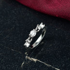 Luxuriant 950 Platinum Lab Grown Diamond (VS-EF) 5 Stone Ring 0.25 Ct, Platinum Wt. 4.75 Gms.