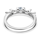 Luxuriant 950 Platinum Lab Grown Diamond (VS-EF) 5 Stone Ring 0.25 Ct, Platinum Wt. 4.75 Gms.