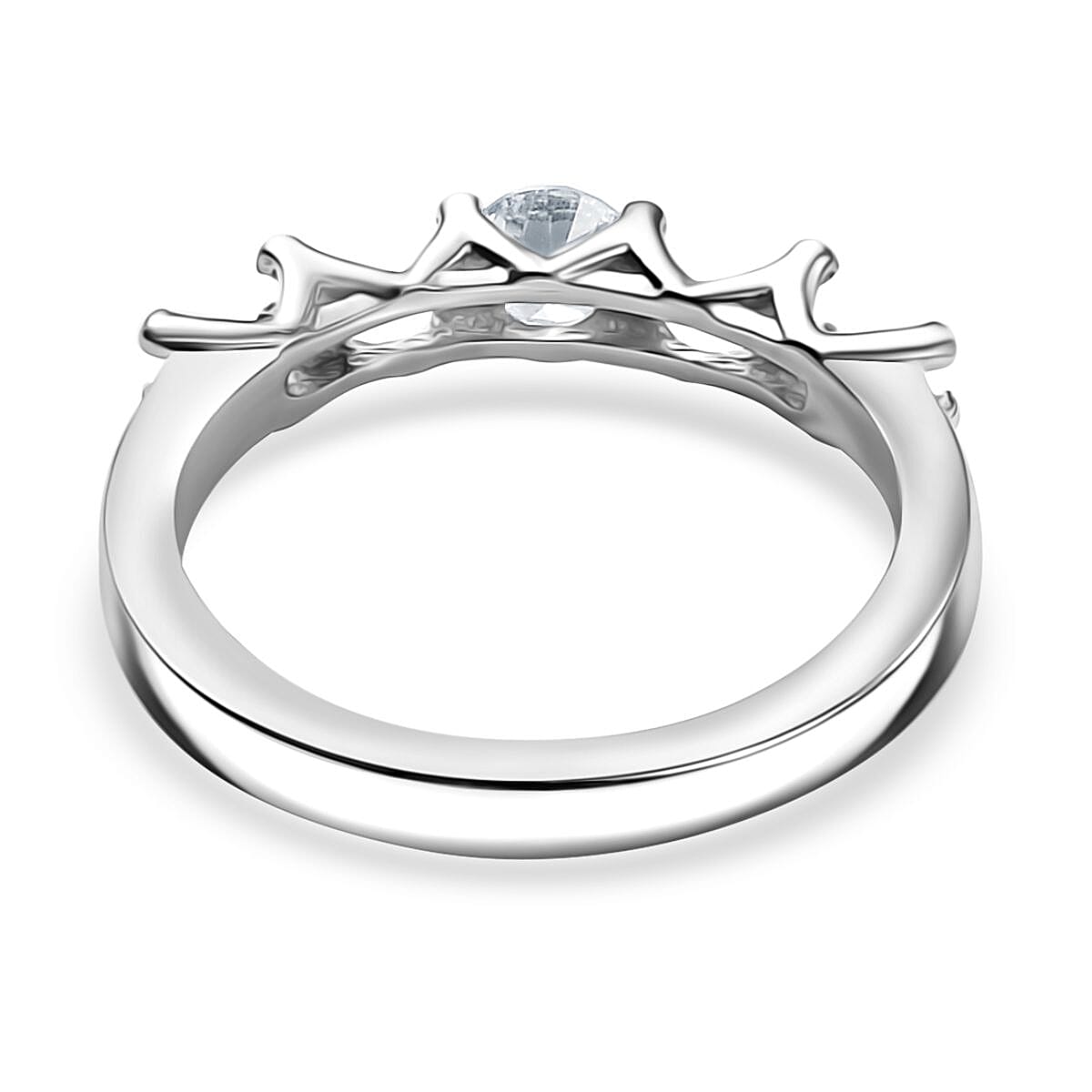 Luxuriant 950 Platinum Lab Grown Diamond (VS-EF) 5 Stone Ring 0.25 Ct, Platinum Wt. 4.75 Gms. 8231604 3