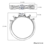 Luxuriant 950 Platinum Lab Grown Diamond (VS-EF) 5 Stone Ring 0.25 Ct, Platinum Wt. 4.75 Gms.