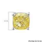 Certified Canary Yellow Diamond (VS-Lab Grown) Earring in Platinum with Screw Back 2.00 Ct.