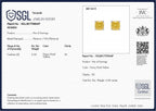 Certified Canary Yellow Diamond (VS-Lab Grown) Earring in Platinum with Screw Back 2.00 Ct.