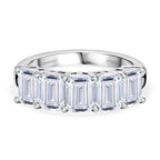 Luxuriant 950 Platinum SGL Certified VS-E-F Lab Grown Diamond 5 Stone Ring 3.00 Ct, Platinum Wt. 4.77 Gms