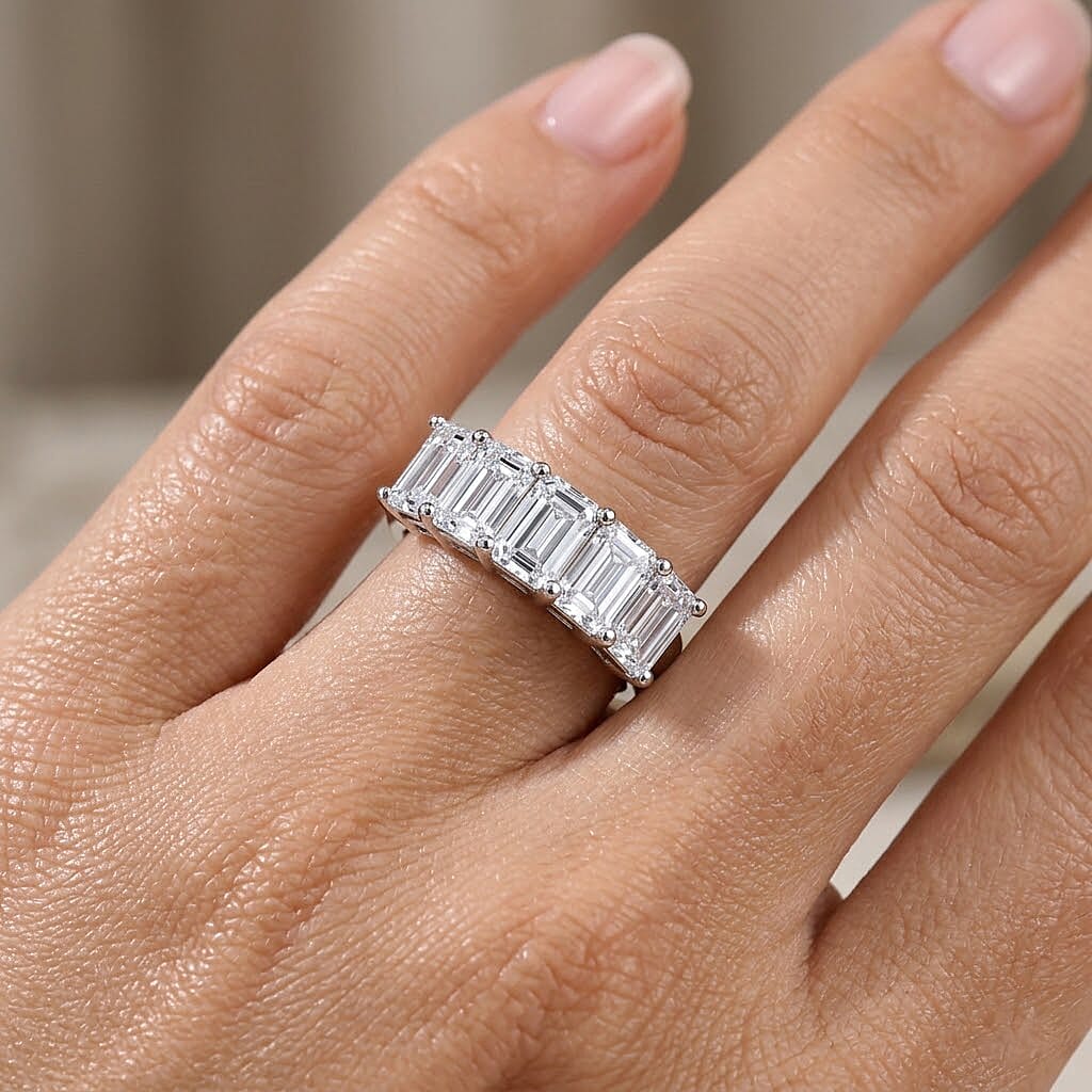 LUXURIANT 3 Ct. Lab Grown Diamond 5-Stone Ring in 950 Platinum SGL Certified (VS-E-F) 8525497 2