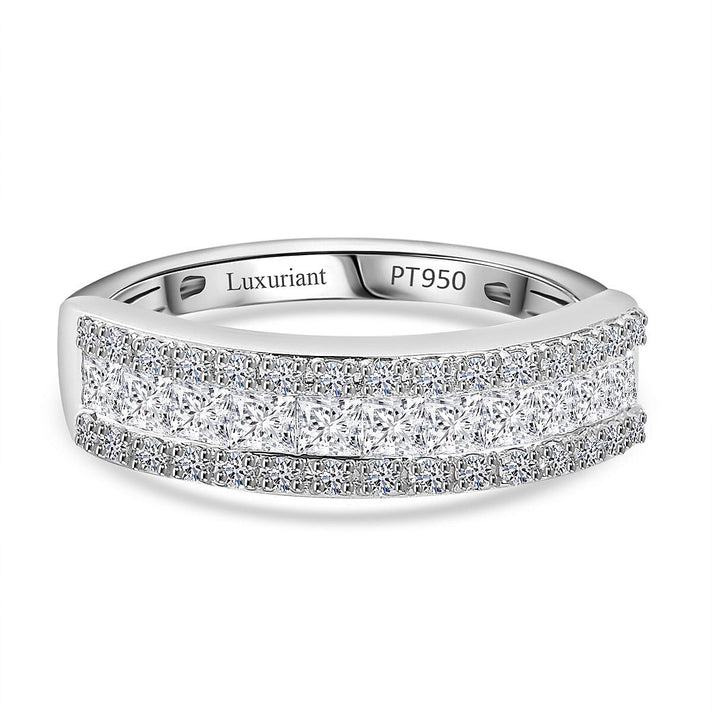 Luxuriant 950 Platinum SGL Certified VS/GH Lab Grown Diamond Band Ring, Platinum Wt. 5.50 Gms 1.00 Cts 8099045 1