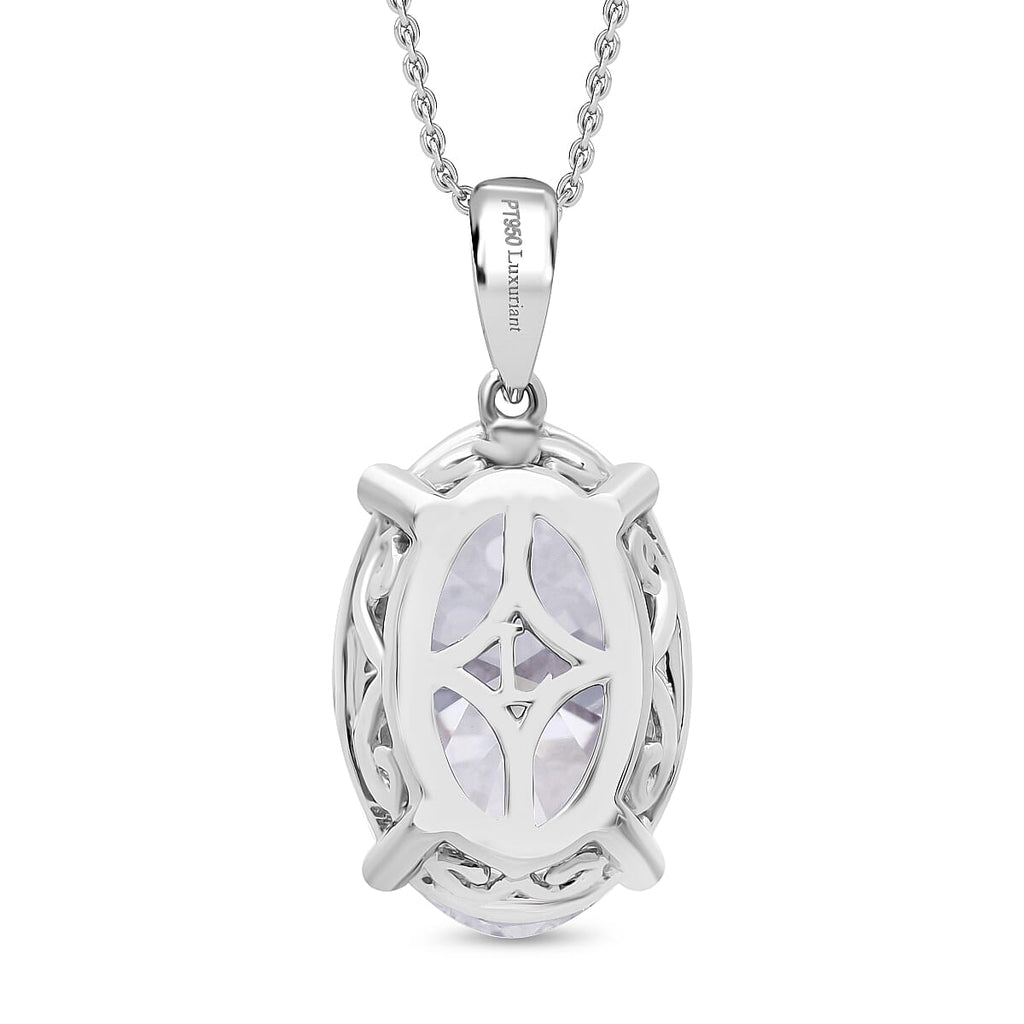 Luxuriant 950 Platinum VS-EF Lab Grown Diamond IGI Certified Pendant 10.04 Ct, Platinum Wt. 6.61 Gms.