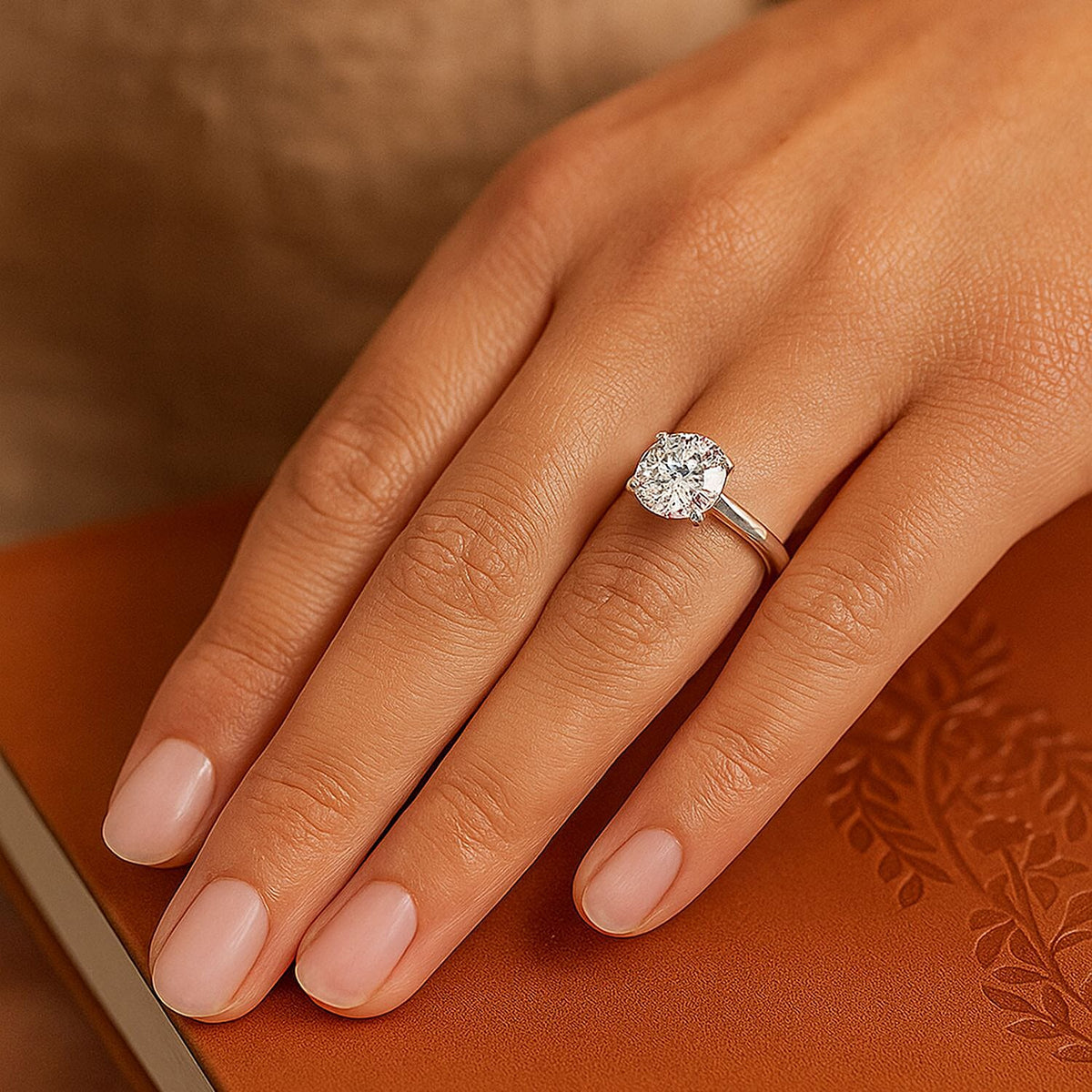LUXURIANT 2 Ct. Lab Grown Diamond Solitaire Ring in 950 Platinum IGI Certified (VS-EF) 8437927 2