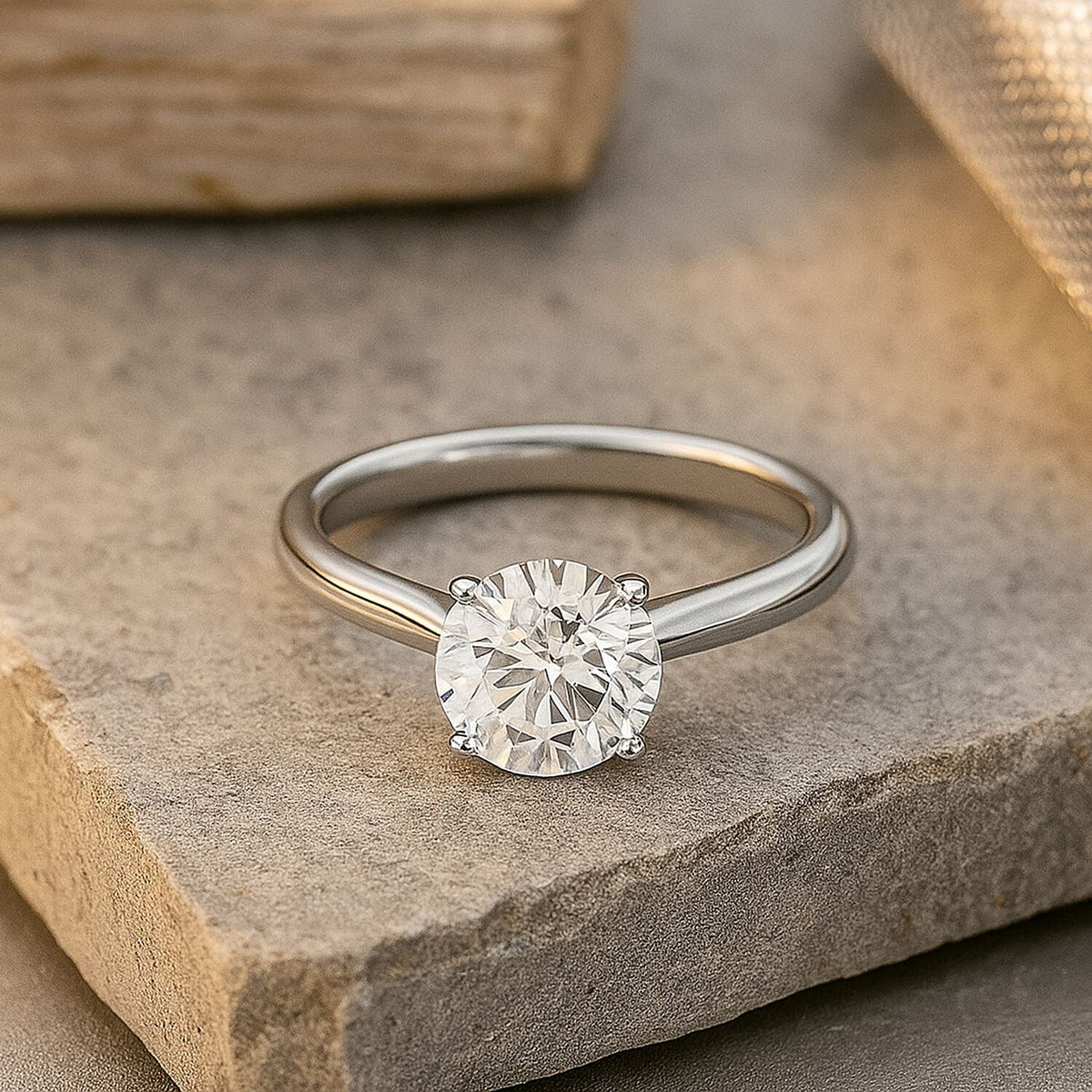 LUXURIANT 2 Ct. Lab Grown Diamond Solitaire Ring in 950 Platinum IGI Certified (VS-EF) 8437927 3