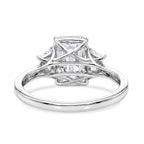 Luxuriant 950 Platinum IGI Certified VS-EF Emerald Cut Lab Grown Diamond Ring 3.00 Ct,