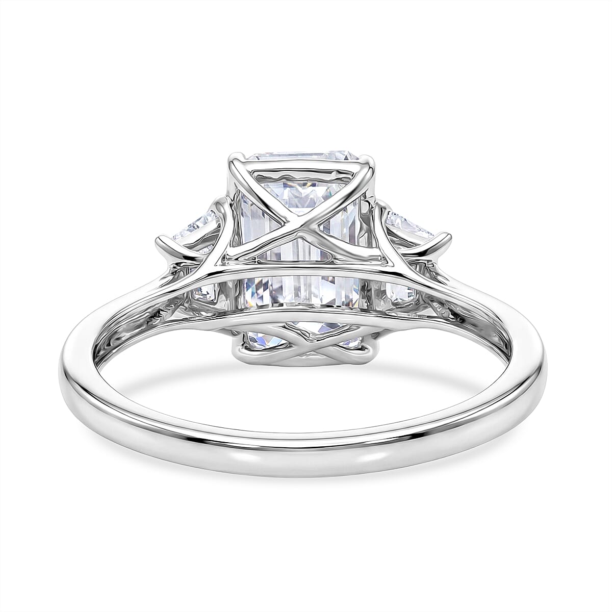 LUXURIANT 3 Ct. Lab Grown Diamond Emerald-Cut Ring in 950 Platinum IGI Certified (VS-EF) 8509713 5