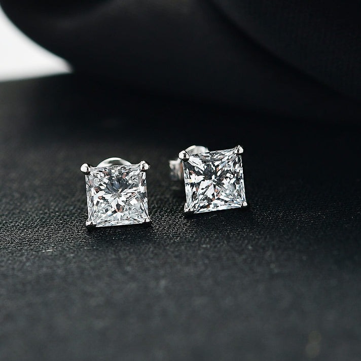 Luxuriant - 950 Platinum SGL Certified Lab Grown Diamond (VS-E-F) Solitaire Stud Push Post Earring 2.00 Ct. 8360038 2