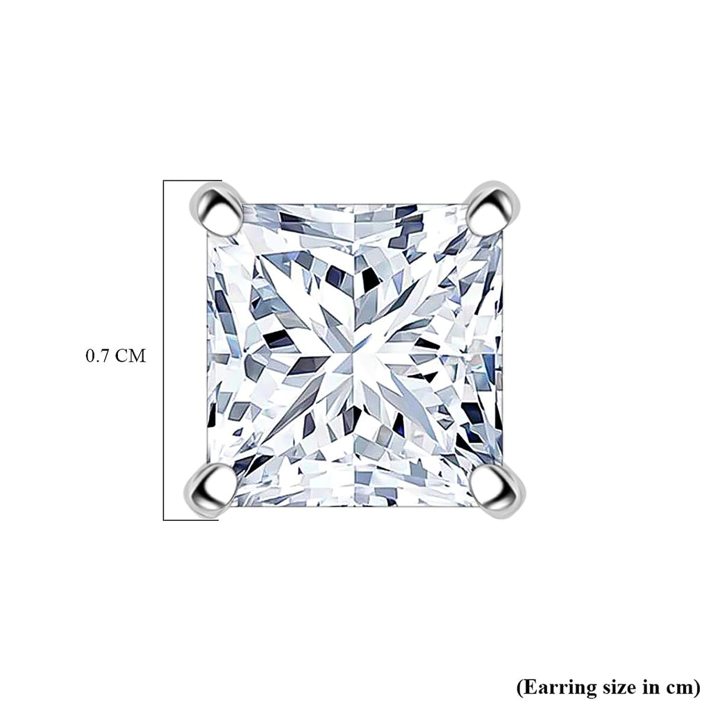 Luxuriant 950 Platinum SGL Certified Lab Grown Diamond (VS-EF) Solitaire Stud Push Post Earring 2.00 Ct.