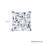 Luxuriant 950 Platinum SGL Certified Lab Grown Diamond (VS-EF) Solitaire Stud Push Post Earring 2.00 Ct.