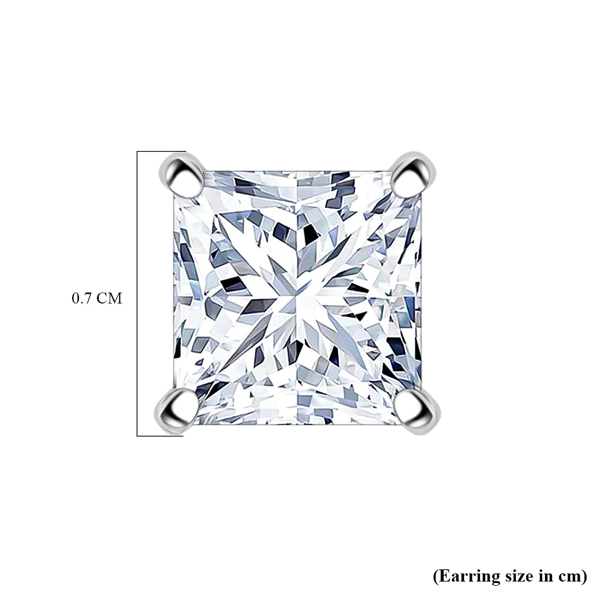 Luxuriant - 950 Platinum SGL Certified Lab Grown Diamond (VS-E-F) Solitaire Stud Push Post Earring 2.00 Ct. 8360038 5