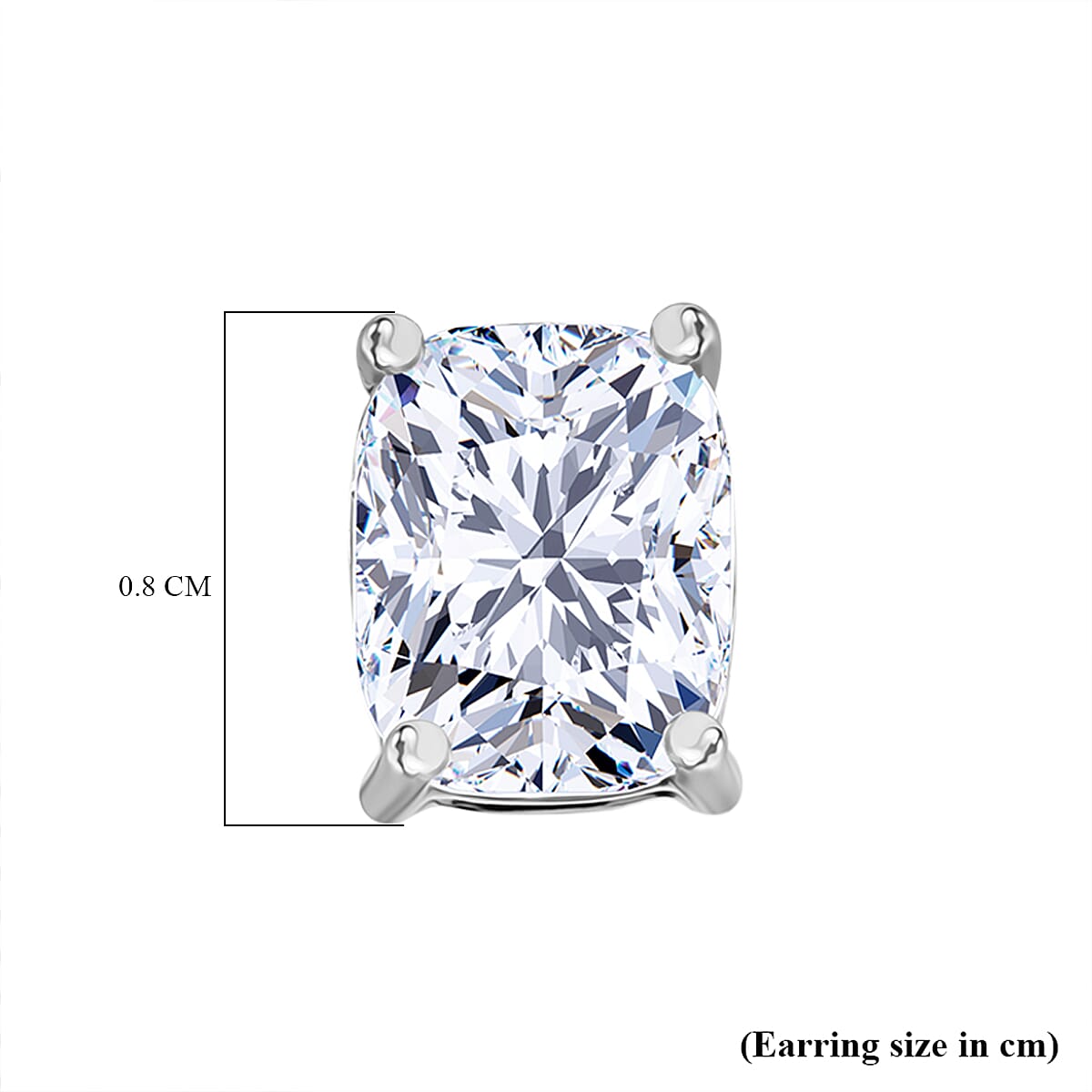 LUXURIANT 2.03 Ct. Lab Grown Diamond Cushion-Cut Solitaire Stud Push Post Earring in 950 Platinum IGI Certified (VS-EF) 8260820 5