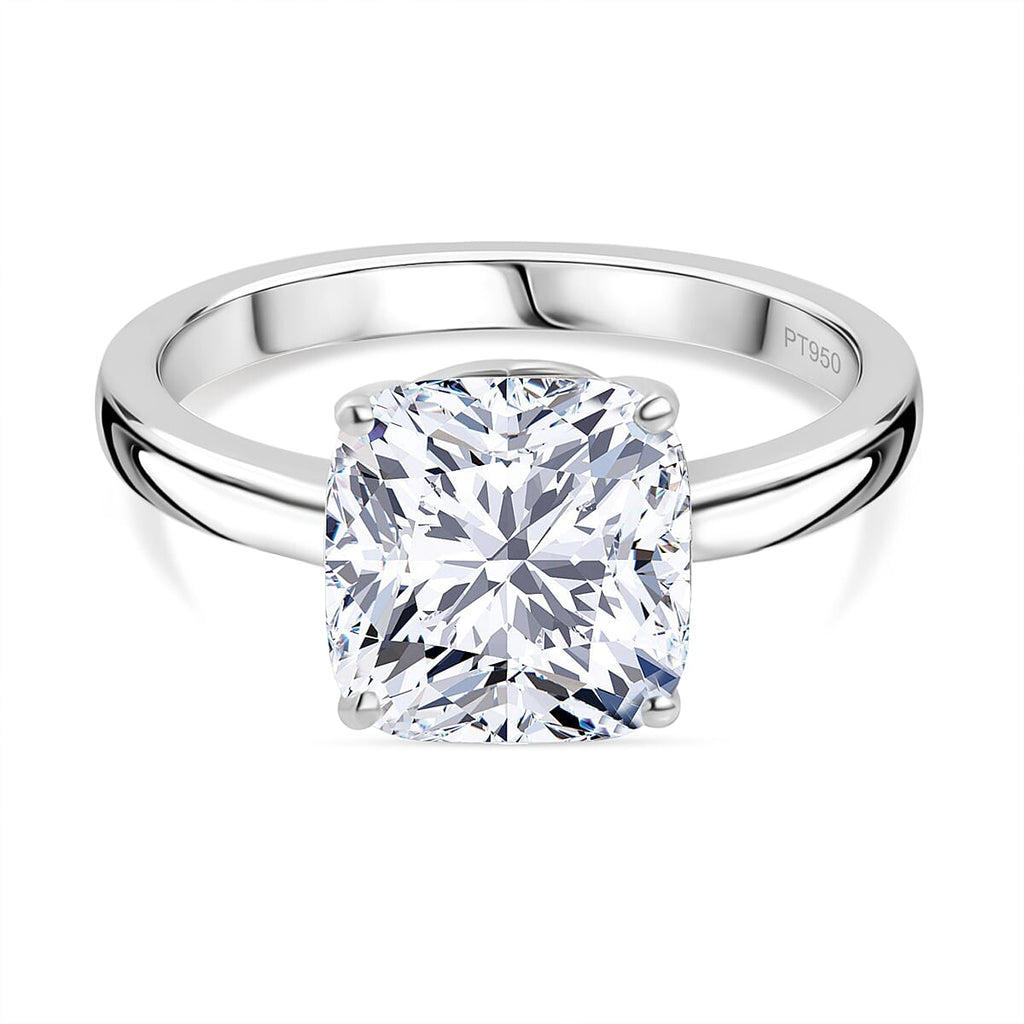 Luxuriant 950 Platinum VS Lab Grown Diamond G, VS Ring, Platinum Wt.6 Gms  3.000  Ct.