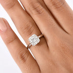 Luxuriant 950 Platinum VS Lab Grown Diamond G, VS Ring, Platinum Wt.6 Gms  3.000  Ct.