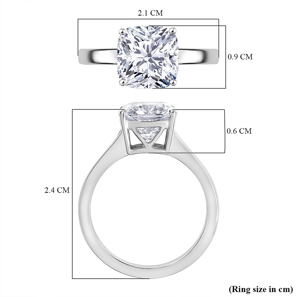 Luxuriant 950 Platinum VS Lab Grown Diamond G, VS Ring, Platinum Wt.6 Gms  3.000  Ct. 8230590 5
