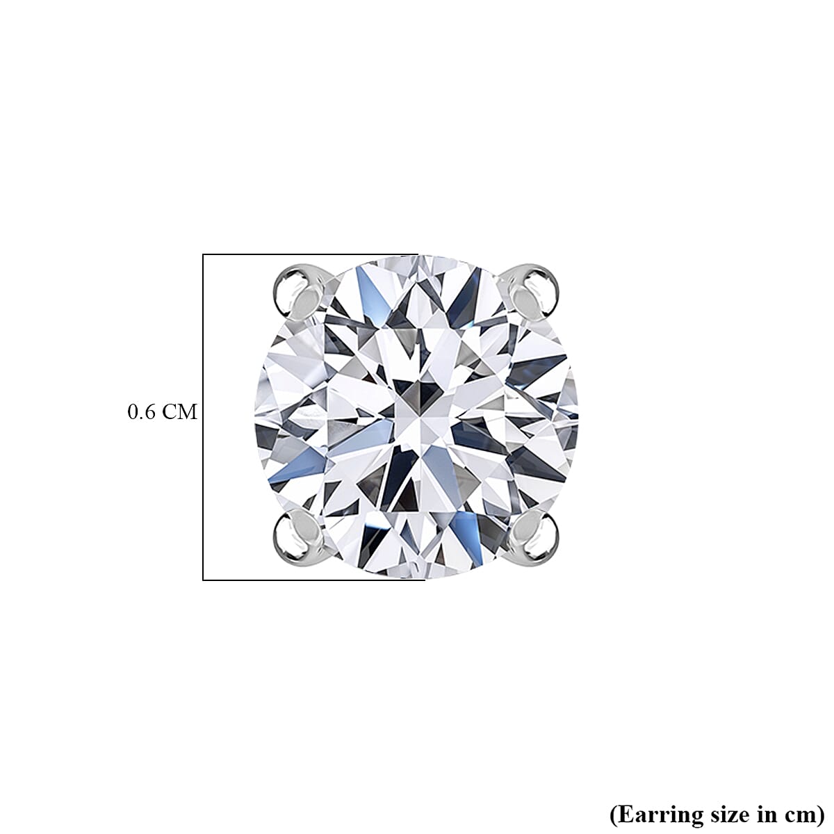 LUXURIANT 1.5 Ct. Lab Grown Diamond Solitaire Stud Earring with Push Back in 9K White Gold (SI-GH) 8058283 4
