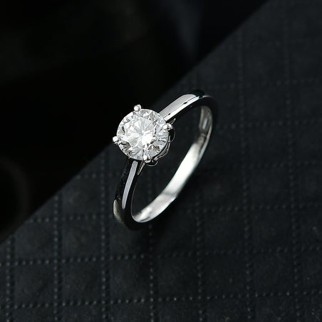 LUXURIANT 1 Ct. Lab Grown Diamond Solitaire Ring in 9K White Gold, SGL Certified 8371143 2